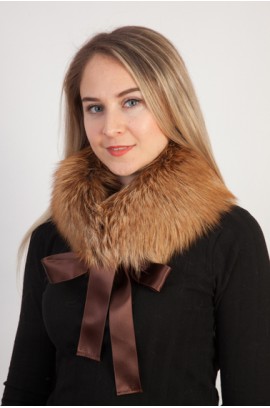 Golden fox fur collar - neck warmer